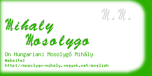 mihaly mosolygo business card